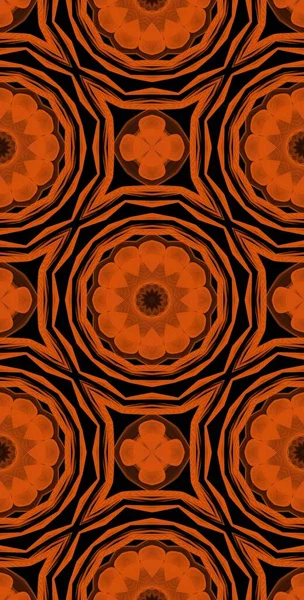 Turuncu Rüzgar Fraktodome Fraktal Renkli Soyut Sanat Kusursuz Tablosuz Şablon Uzun Dikey Telefon Tasarımı