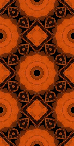 Turuncu Rüzgar Fraktodome Fraktal Renkli Soyut Sanat Kusursuz Tablosuz Şablon Uzun Dikey Telefon Tasarımı