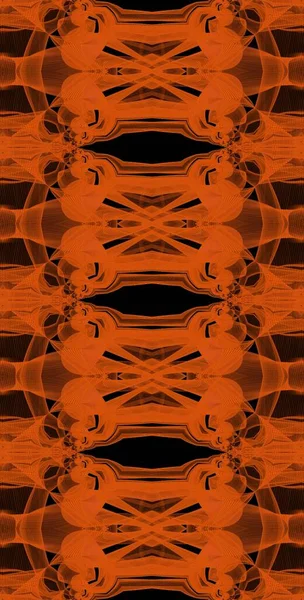 Turuncu Rüzgar Fraktodome Fraktal Renkli Soyut Sanat Kusursuz Tablosuz Şablon Uzun Dikey Telefon Tasarımı