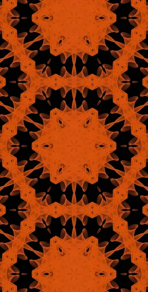 Turuncu Rüzgar Fraktodome Fraktal Renkli Soyut Sanat Kusursuz Tablosuz Şablon Uzun Dikey Telefon Tasarımı