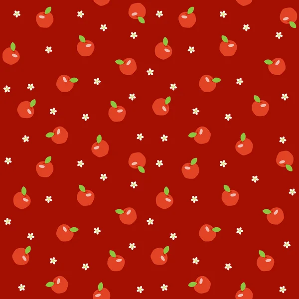 Pommes et fleurs — Image vectorielle
