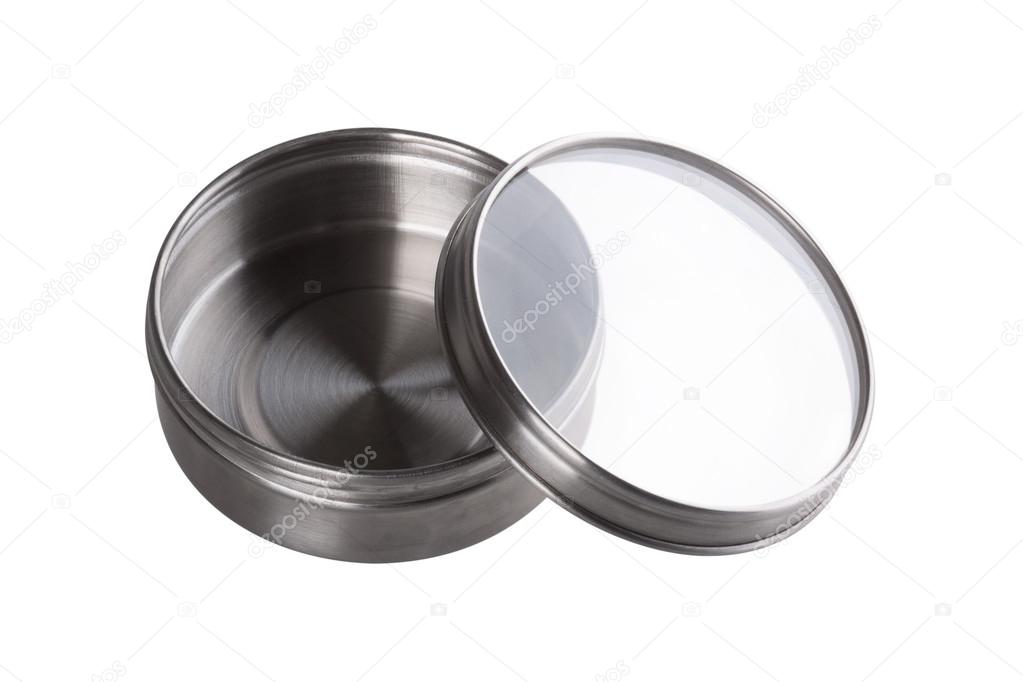 Steel box isolated with clipping path