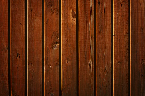 Brown wall of wooden planks — Stock Photo, Image
