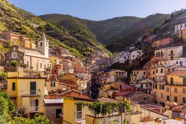 Een Vredig Uitzicht Rio Maggiore Cinque Terre Italië Vroeg Ochtend — Stockfoto