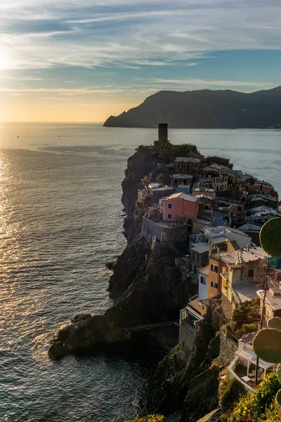 Мирный Вид Гавань Деревни Вернацца Cinque Terre Италии — стоковое фото