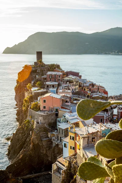 Klidný Výhled Přístav Vesnice Vernazza Cinque Terre Itálii — Stock fotografie