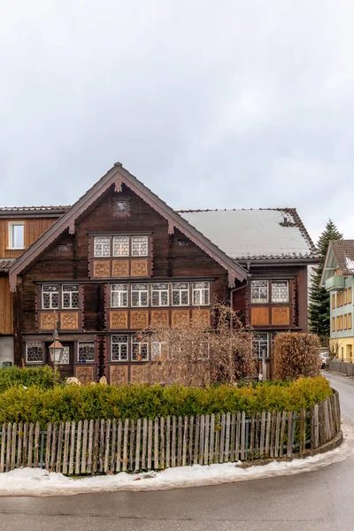 Renkli Binalar Appenzell Şehrinin Detayları — Stok fotoğraf