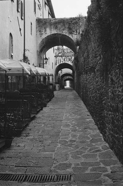 Stretti Vicoli Medievali Castiglione Della Pescaia Antico Borgo Della Costa — Foto Stock