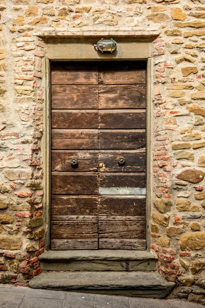 Old Wooden Door Medieval Town Castiglione Della Pescaia Tuscany — Stock Photo, Image