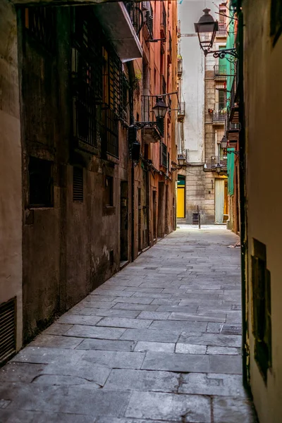 Calles Del Barrio Born Barcelona Verano — Foto de Stock