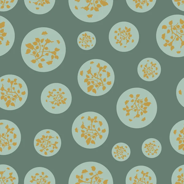 Fleurs dorées silhouette vectoriel sans couture motif imprimé fond — Image vectorielle