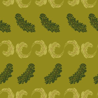 Yeşil akanthus yaprakları pürüzsüz tekrarlanan iz arkaplanı