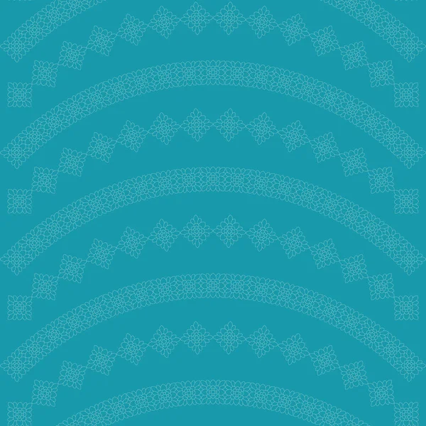RETRO trendiges nahtloses Muster mit blauem und weißem Rapportmuster — Stockvektor