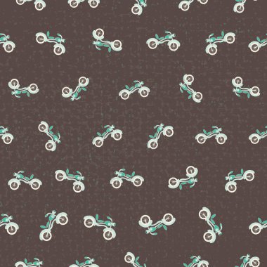 Desen vektörsüz tekrarlanmayan iz arkaplanlı motosiklet