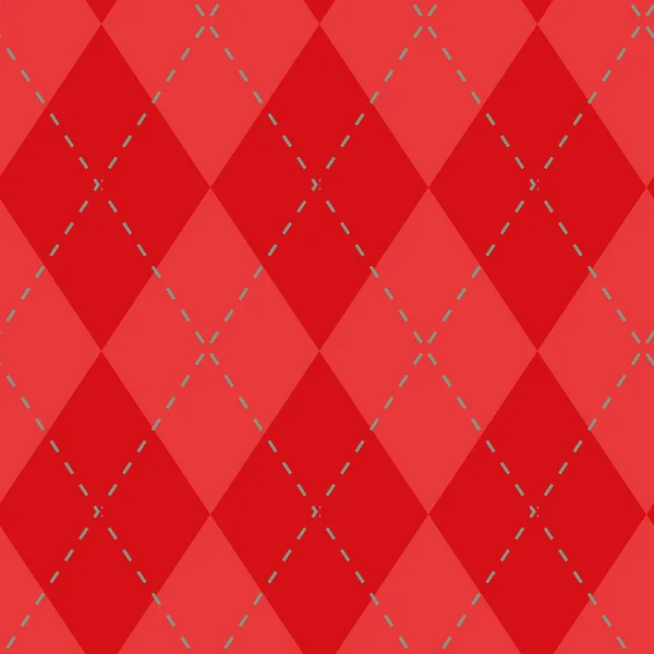 붉은 색 과 녹색 의아 가일 패턴 이 무결 한 반복 패턴을 배경으로 인쇄 한다 — 스톡 벡터