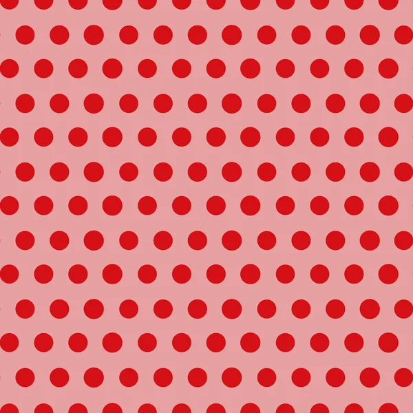 Rode stippen vector naadloze herhaling patroon print achtergrond — Stockvector