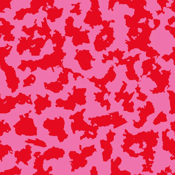 Patrón de camuflaje rojo y rosa fondo de impresión — Vector de stock