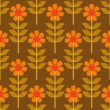 Sarı, turuncu ve kahverengi renksiz çiçekler.