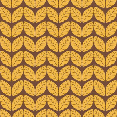 Sarı ve kahverengi renkli yapraklar pürüzsüz arkaplan