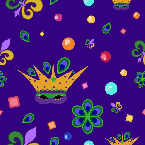 Mardi Gras pattern — Stock Vector