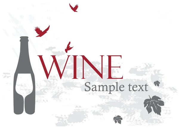 La carte des vins. Exemple de texte. Verser le concept de vin — Image vectorielle