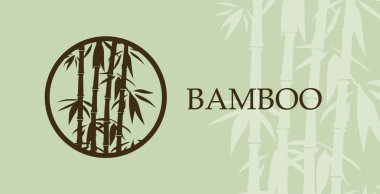 Bambu bir tablo. vektör çizimi, asetat içerir