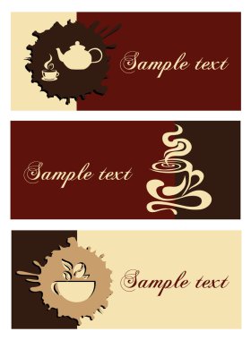 Kahve fincanı. Logolar. Tasarım menü