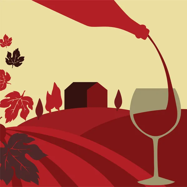 Verter el concepto de vino — Archivo Imágenes Vectoriales