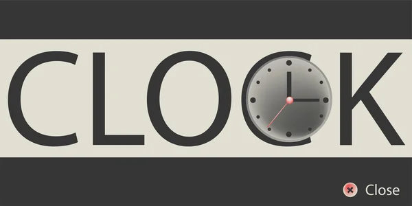 Vector clock illustration — Stock Vector