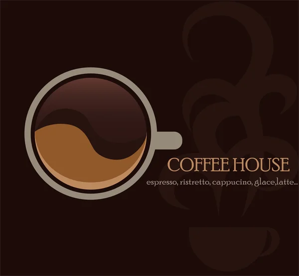 Kahve fincanı. Logolar. Tasarım menü — Stok Vektör