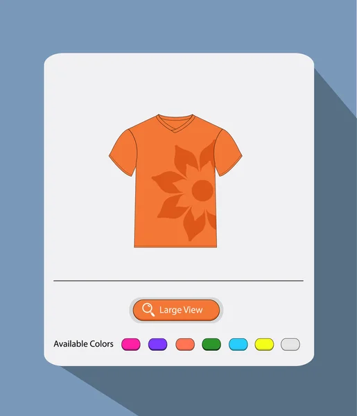 Widget. El color se utiliza para camisetas. estilo plano — Archivo Imágenes Vectoriales