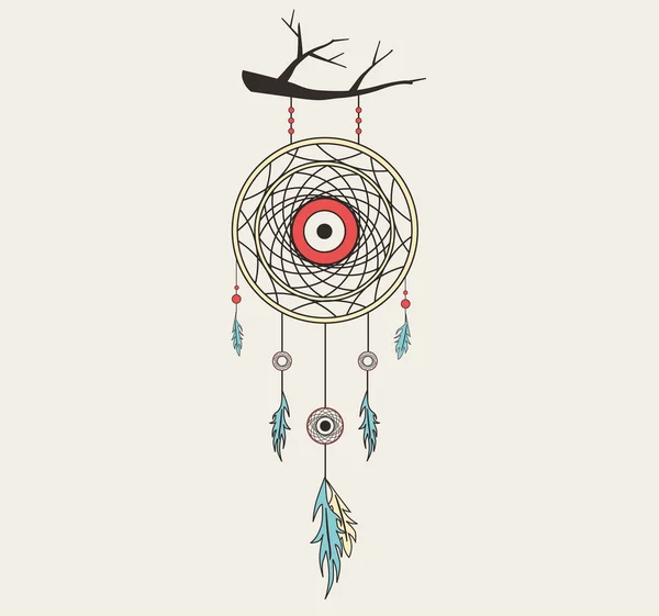 Wektor dream catcher. urządzony — Wektor stockowy