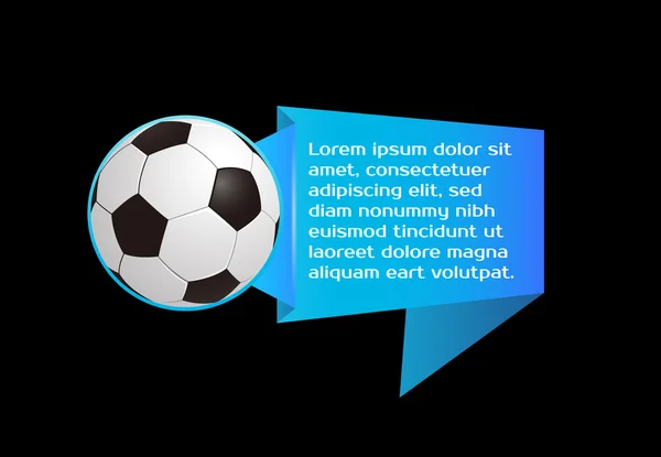 Icône vectorielle balle et origami.Football — Image vectorielle