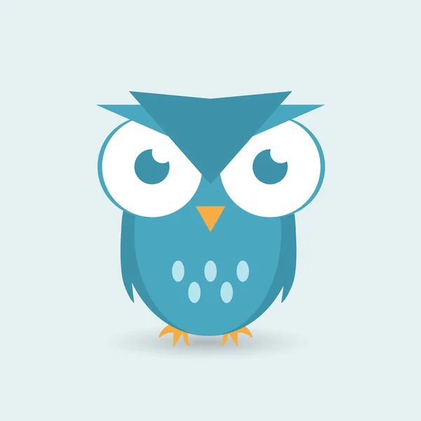 Decorative Vector Owl. Flat style — Stock Vector