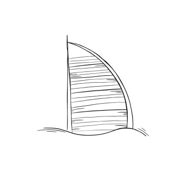 Vektör çizimi. Burç El Arap