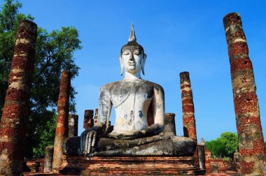Sukhothai Historical Park'ta Buddha imajının harabesi, Tayland