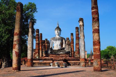 Sukhothai Historical Park'ta Buddha imajının harabesi, Tayland