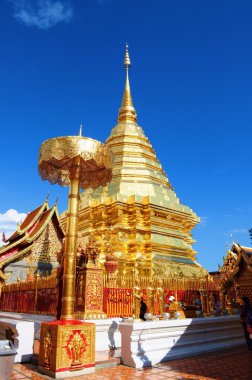 Altın Budist pagoda, DOI suthep, chiangmai, Tayland