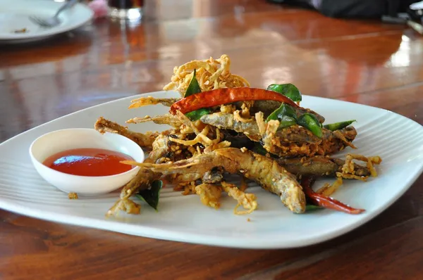 Pescado frito estilo tailandés — Foto de Stock