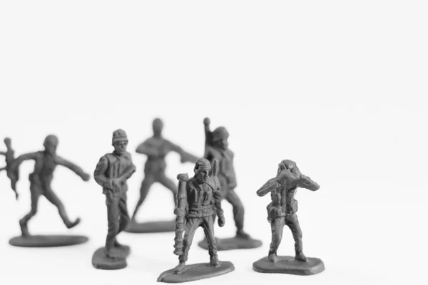 Toy soldier on white — Stock Photo, Image