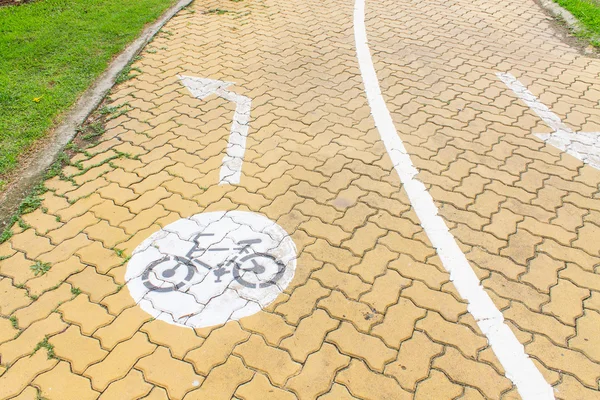 Sign  for cycling and walking — Stock Photo, Image