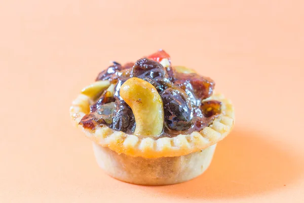 Butter Tart with dried fruit — Stock Photo, Image