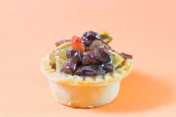 Butter Tart with dried fruit — Stock Photo, Image