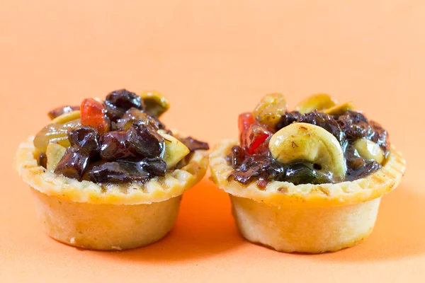 Crostata al burro con frutta secca — Foto Stock