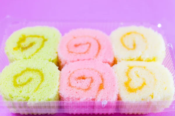 Prăjitură cu felie colorată — Fotografie, imagine de stoc