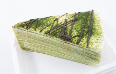 yeşil çay krep pasta