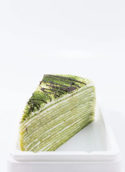 Té verde Crepe Cake — Foto de Stock