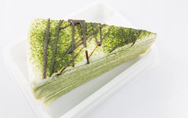 Пирог с зеленым чаем — стоковое фото