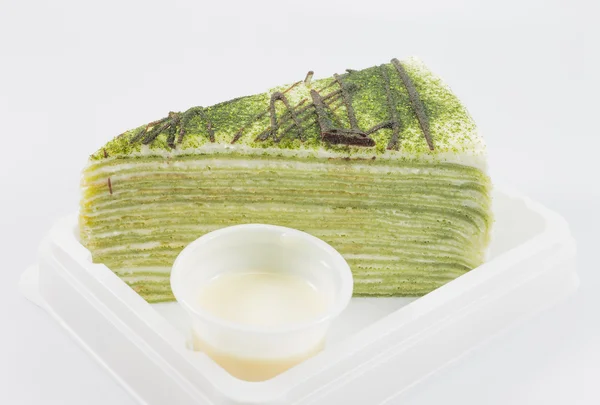 Té verde Crepe Cake — Foto de Stock