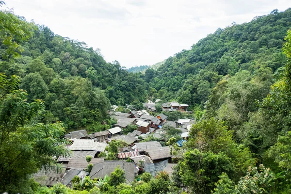 Bird Eye View Mae Kampong Dorp Chiang Mai Thailand — Stockfoto